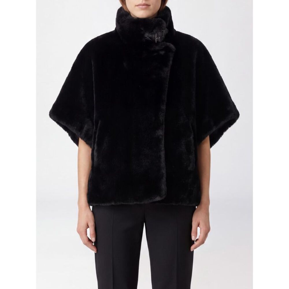 Pinko Women Pinko Comodino High Neck Short Faux Fur Coat